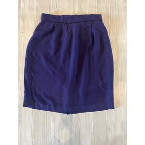 D.J. Summers Vintage Purple Pleated High Waist Pencil Skirt Made in USA 8P